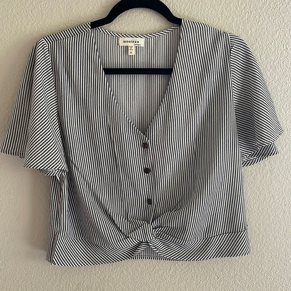 Monetau Los Angeles Button Down Blouse